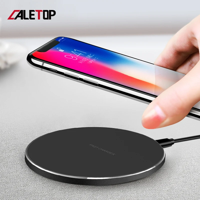 

QC3.0 10W Fast Wireless Charging Qi Wireless Charger For iPhone 8 X XR XS Max for Samsung S9 S8 Note 9 S10 USB Charger Pad