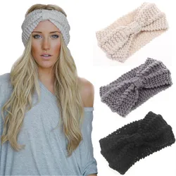 The Hot Coarse Wool Headband Winter Ear Protection Keep Warm Headbands For Women Europe And America Hair Accessories Wholesale