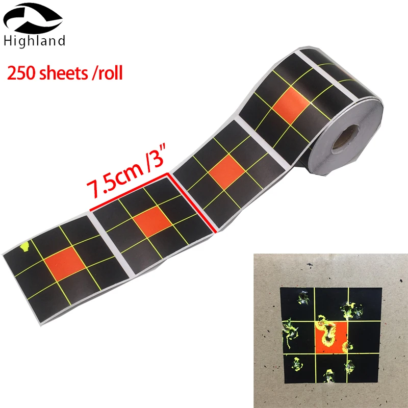 250PCS Roll Shooting Adhesive Targets Splatter Reactive Targets Sticker 7.5cm 250PCS Roll Shooting Adhesive Targets Splatter Reactive Targets Sticker 7.5cm