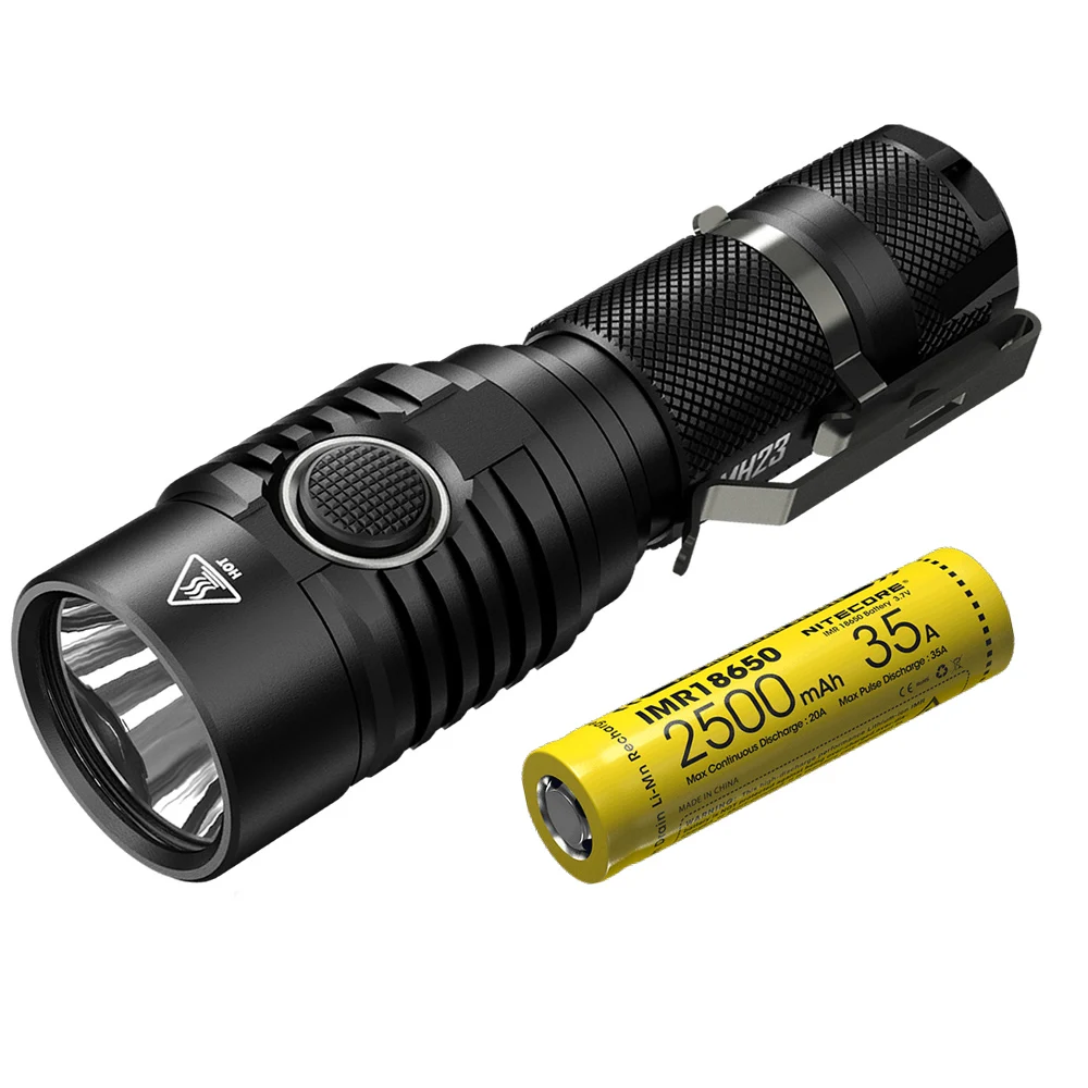 NITECORE MH23 Открытый фонарик USB Непосредственно Зарядка CREE XHP35 HD светодиодный Макс 1800 люмен расстояние луча 294 м тактический фонарь - Испускаемый цвет: MH23 2500mAh 35A