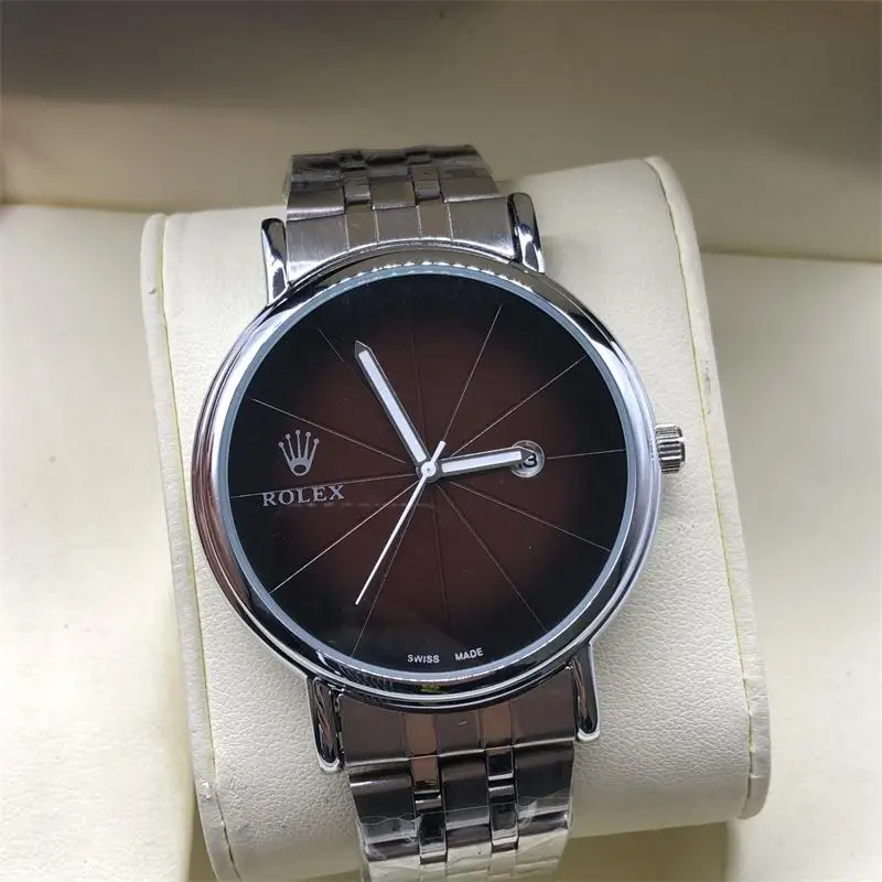 

Rolex- Men's luxury steel watchband wrist Watch New fashion quartz watch Gift Limited edition men's Watch Ord104