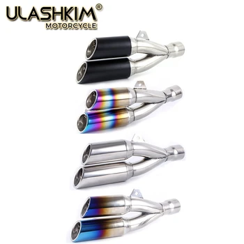 

Universal Motorcycle Exhaust Escape Modified Muffler Pipe 36-51mm For Kawasaki Yamaha Honda Z800 Z750 Z900
