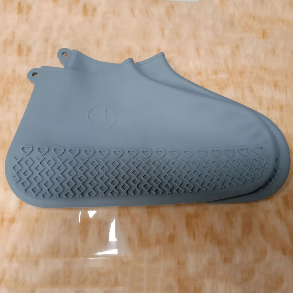 Серый Overschoenen Чехлы для обуви многократного применения пылезащитный дождевик зима шаг в обуви Водонепроницаемые силиконовые чехлы для обуви - Цвет: Серый