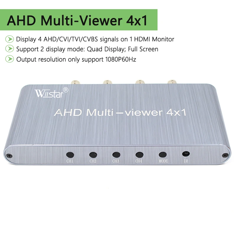 AHD 4 × 1 Мульти-просмотра адаптер коммутатор сплиттер в HDMI выход Поддержка 1080P @ 60 Гц