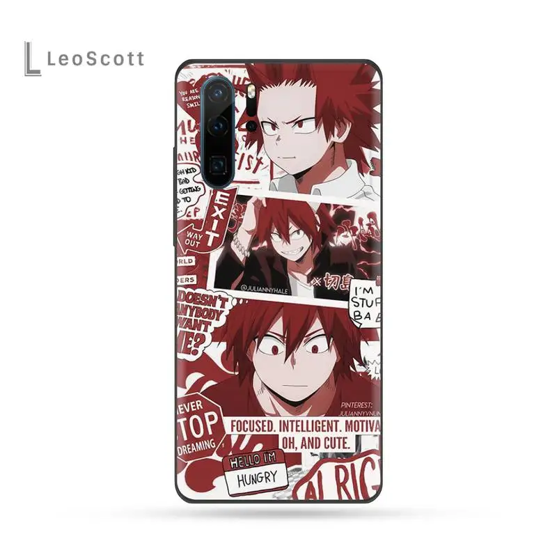 Kirishima My Hero Giới Học Thuật Anime Ốp Lưng Điện Thoại Huawei P9 P10 P20 P30 Pro Lite Thông Minh Giao Phối 10 Lite 20 y5 Y6 Y7 2018 2019 huawei phone cover