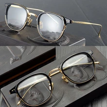 

High Quality Titanium Acetate Optical Eyeglasses Men Women's Classic Square Prescription Glasses Frame Retro Spectacles Eyewear