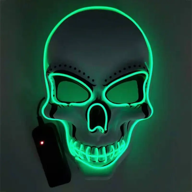 Маски для Хэллоуина Светящиеся светодиодный вечерние страшная маска EL-Wire The Purge eyear отличные смешные маски косплей костюм, реквизит