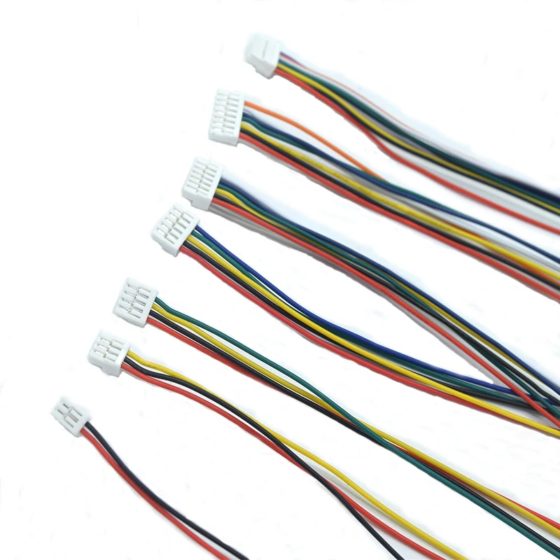 10Pcs Micro JST GH 1,25 2P 3P 4P 5P 6P 7P 8PIN Männlichen stecker Stecker Mit Draht Kabel 150mm Single Connector 28AWG