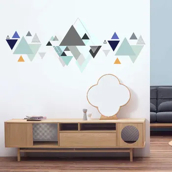 

Geometric Patterns Minimalist wall Decal Combination Home Decor Mural Sofa for Living Room / TV Background Stickers