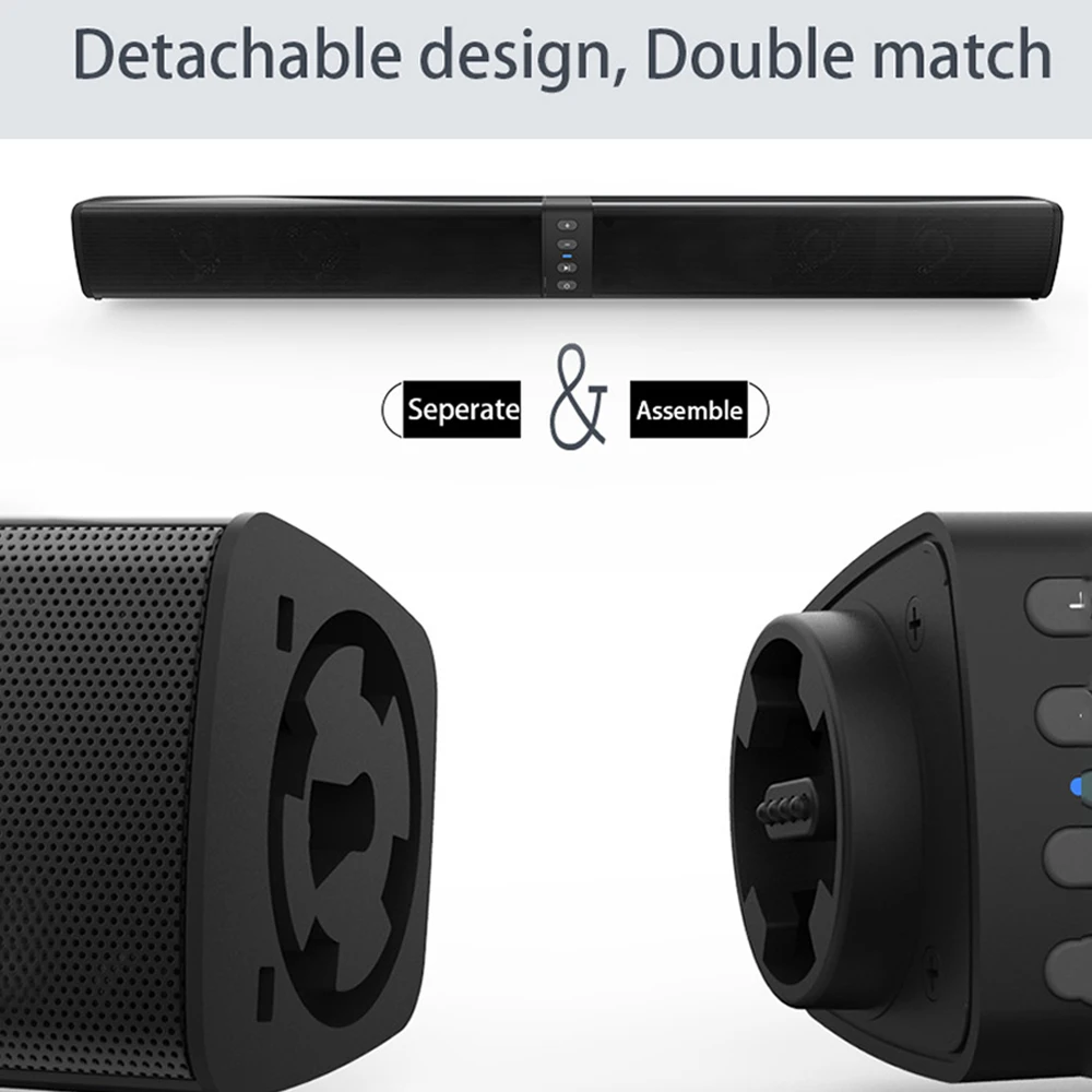BS-36 Многофункциональный Sound Blaster 3D стерео сабвуфер Bluetooth Динамик Складной Сплит домашний кинотеатр тв динамик с fm-радио