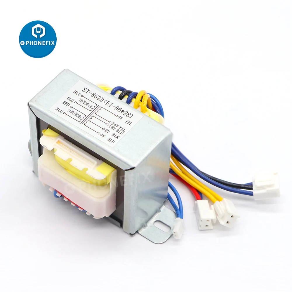 Original ATTEN ST-862D Heat Gun Handle Hot Air Gun Nozzles Desoldering Heating Element Transformer for PCB SMD Soldering Repair
