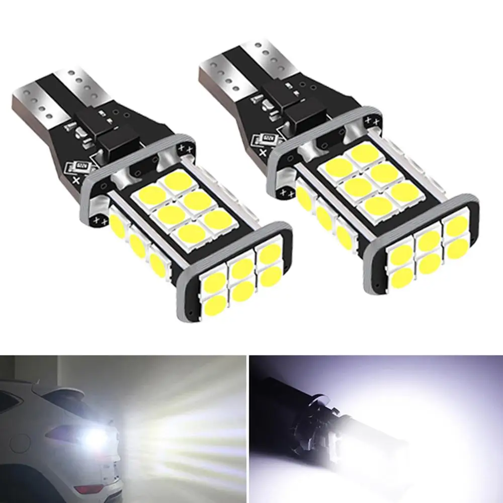 2 шт. супер ярсветодиодный светодиодные лампы T15 W16W для BMW E60 E90 E91 Ford Fiesta Fusion Focus Mazda 3