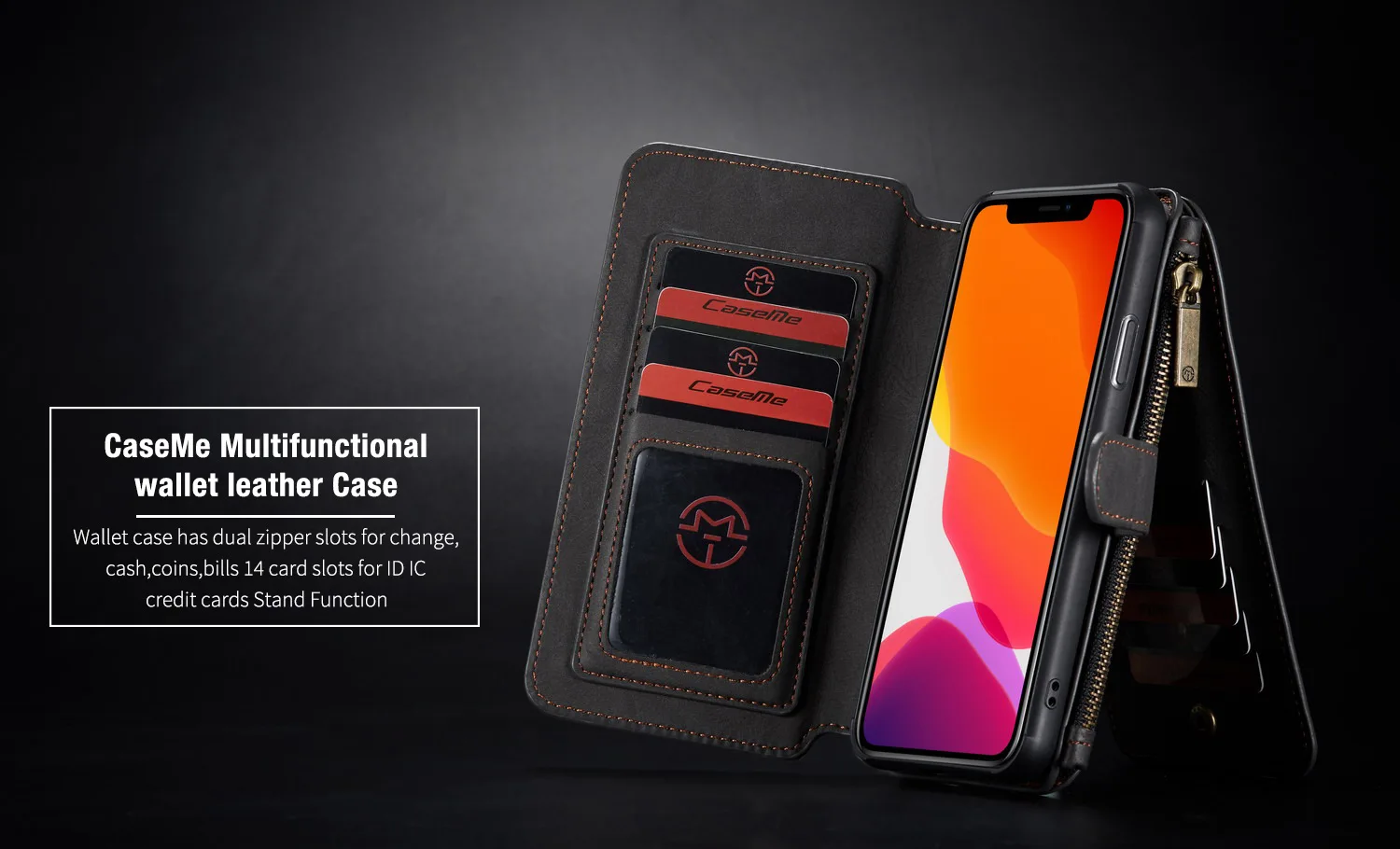 Подходит для IPhone11 мобильный чехол для телефона Apple Xs Max многофункциональный мобильный телефон кобура Ретро молния бумажник защитный чехол