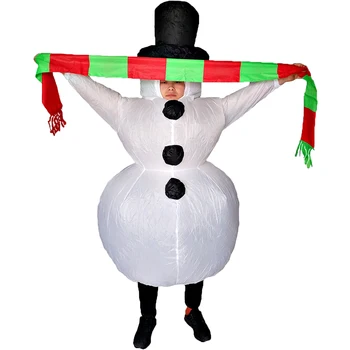 

Christmas Adults Snowman Inflatable Costume Blow Up Inflatable Fancy Dress Snowman Inflatable Costume