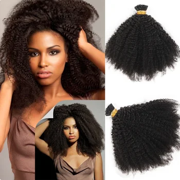 

Cassiopeia Short Afro Kinky Curly I Tip Human Hair Extension Curly Stick Brazilian Keratin Hair 1g Prebonded 100s Fusion Hair