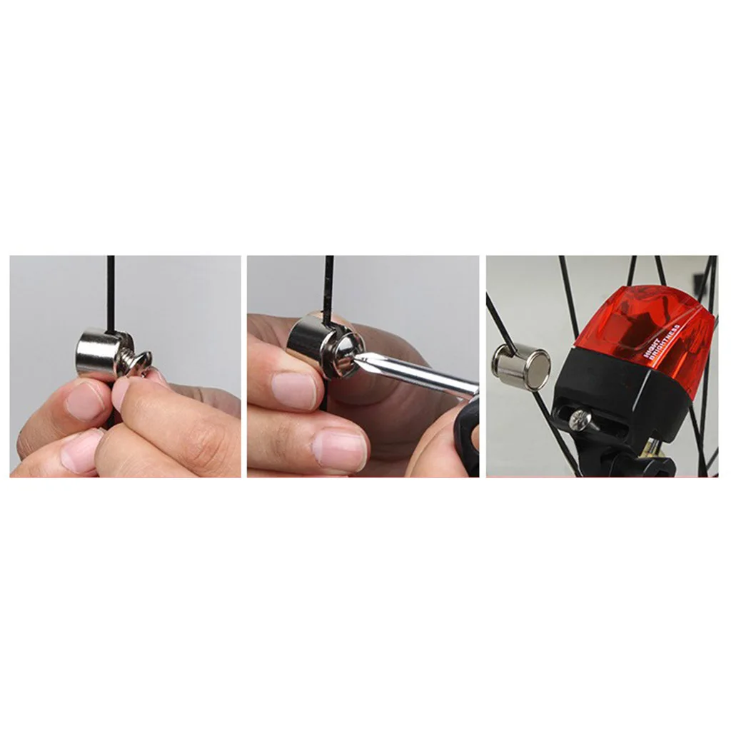 Self-generating LED Bike Bicycle Tail Light Mountain Road Bike Cycling Rear Light Easy to Install for Cycling Safety Flashlight