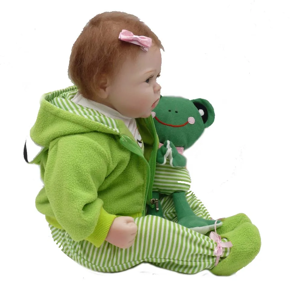 56 см 22 дюйма модный силиконовый bebe reborn baby fog подарок reborn baby куклы игрушка кукла