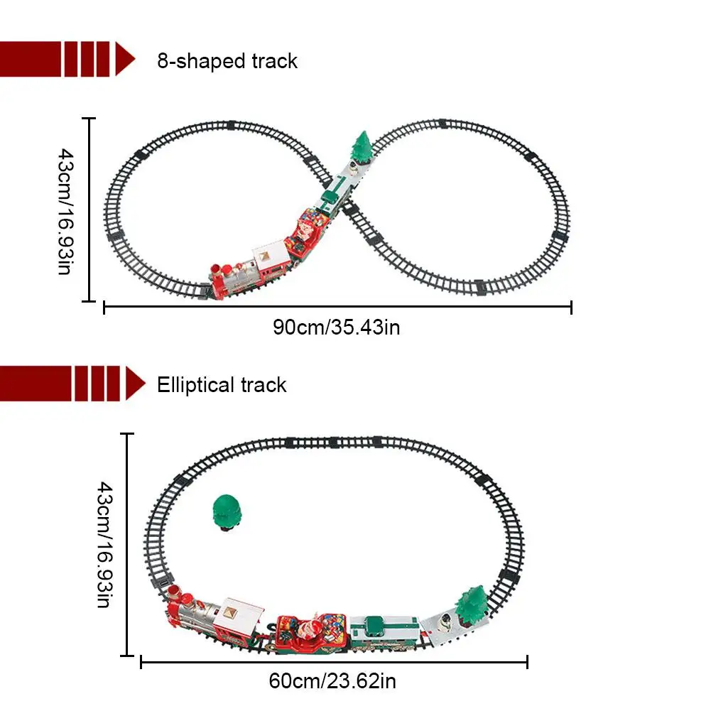 Детский маленький поезд трек игрушка электрический свет музыка Рождественский поезд детские игрушки Рождественские украшения для дома navidad