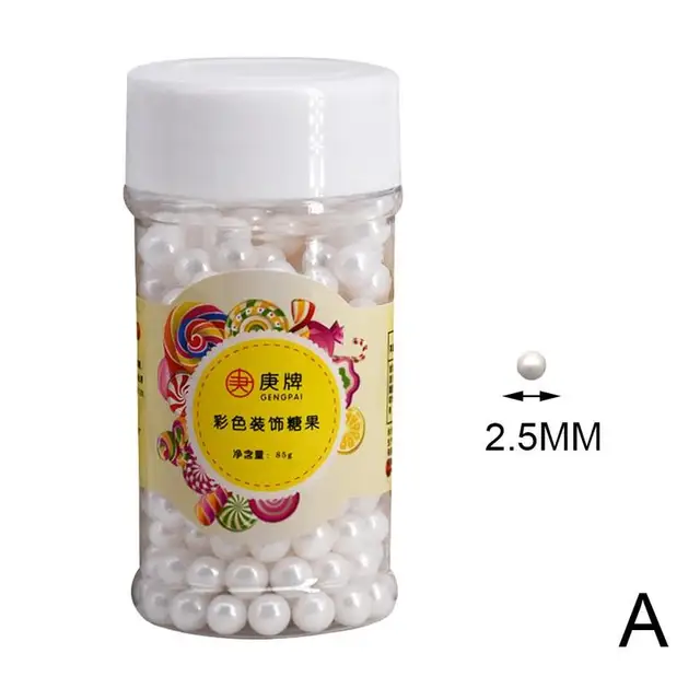 Perles Comestibles pour Décoration de Gâteaux, 85 g/Boîte, Boule