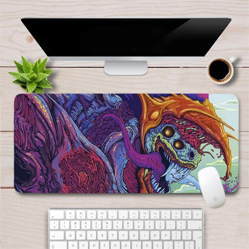 

CS GO Hyper Beast Large Gaming Mouse Pad Gamer Computer Keyboard pad Locking Edge Non-Skid Durable Mousepad Laptop Desk Mat