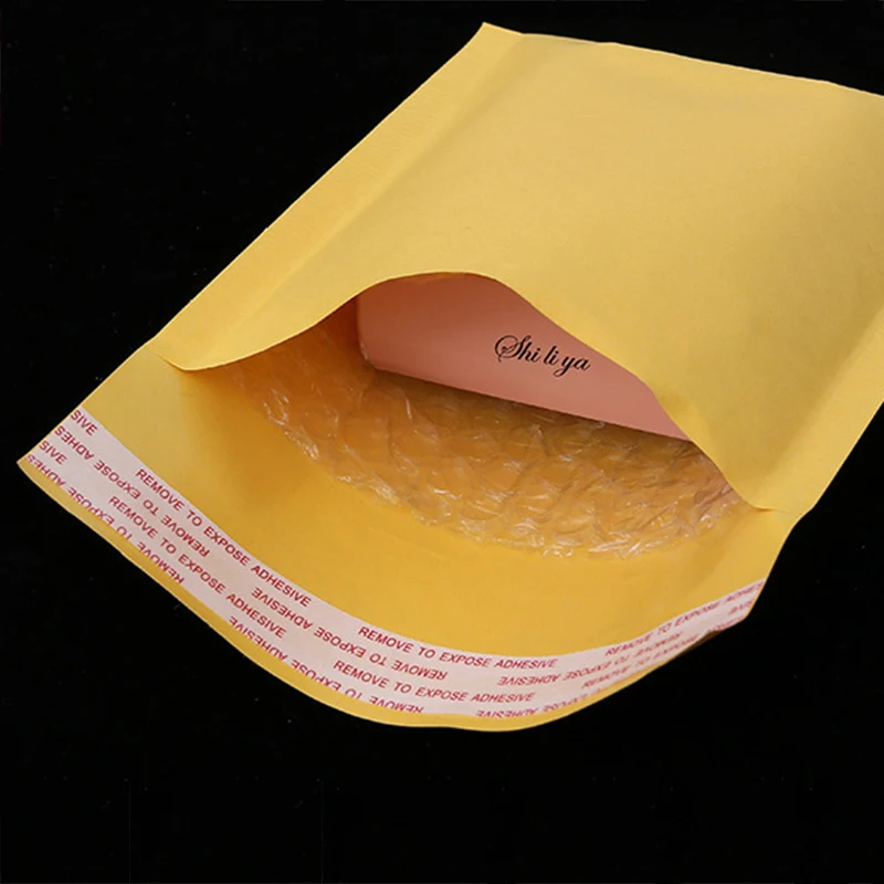 10pcs/lot Yellow kraft paper bubble envelope bag shipping mailing envelope waterproof courier bag Mailers bubble bags 9 sizes