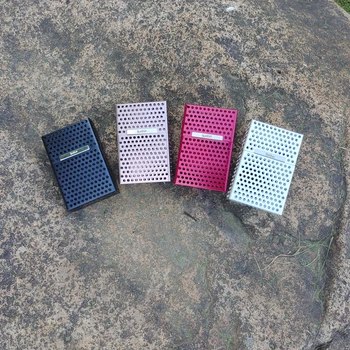 

HONEYPUFF Hollow design Aluminium Alloy Cigarette Case (93mm*60mm) Holding 20 Regular Size Cigarettes Tobacco Box