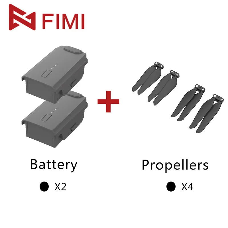 Black Bundle2 Аксессуары FIMI X8 SE, сменная батарея для дрона, интеллектуальный летный аккумулятор, 11,4 в, 4500 мА · ч, до 33 минут, летные винты - Цвет: Black Bundle2