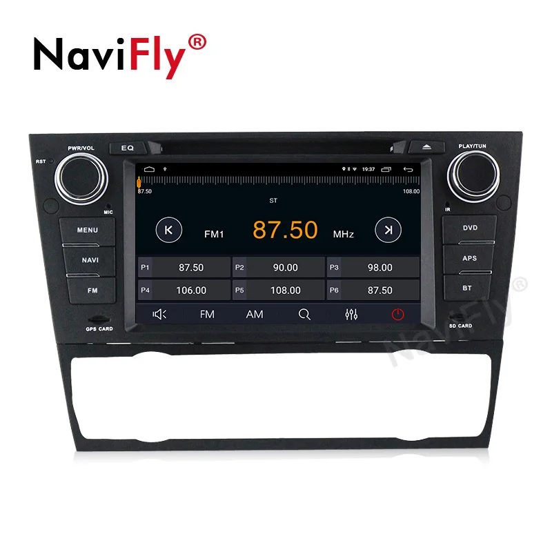 Navifly Android 9,1 2+ 32G автомобильный dvd мультимедийный плеер для BMW E90 E91 E92 E93 318 320 Автомобильный GPS радио Wi-Fi DVR головное устройство четырехъядерный