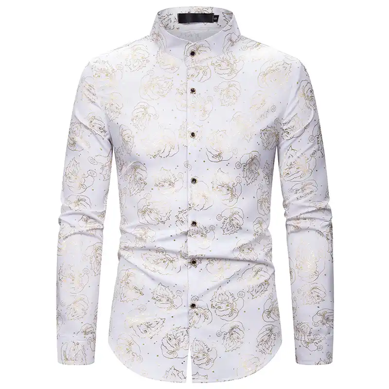 gold and white mens dress shirt