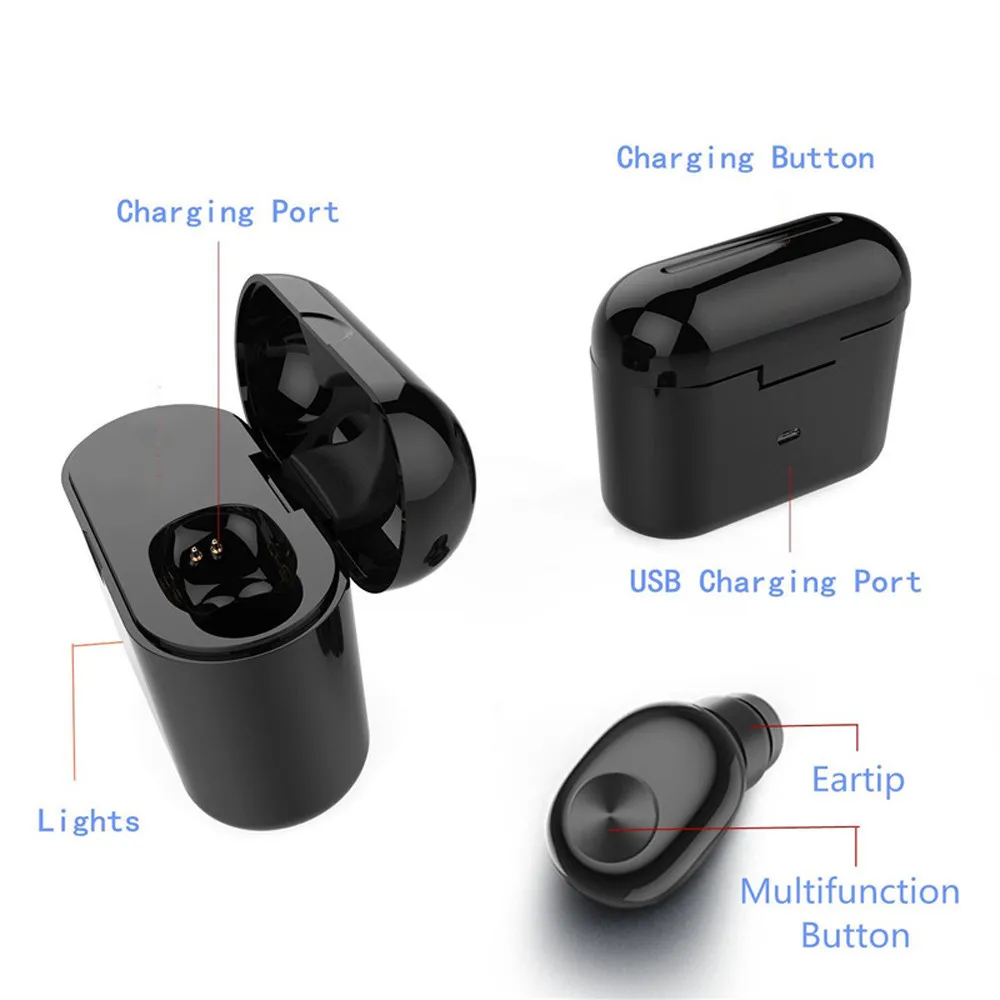 20# TWS Bluetooth 5,0 наушники стерео беспроводные Earbus HIFI Звук спортивные наушники гарнитура с зарядкой коробка для хранения