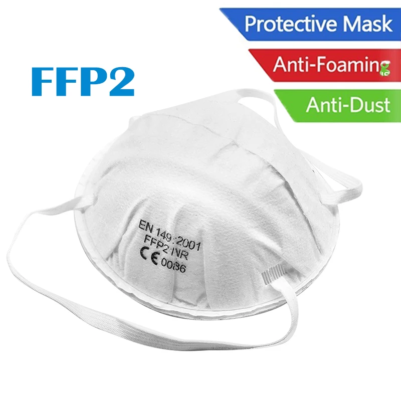 

20Pcs FFP2 Mask European Standard Non Woven Anti Dust PM2.5 Dustproof Protective Mask Face Mouth Masks Cover Against Droplet