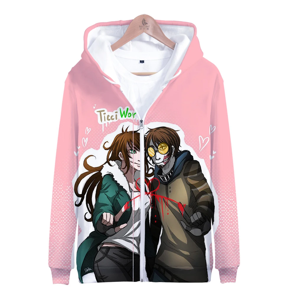 New style creepypasta 3D printing Clothes Long Sleeve Zipper Hoodies Casual Women and men Casual Clothes New Zipper Hoodies