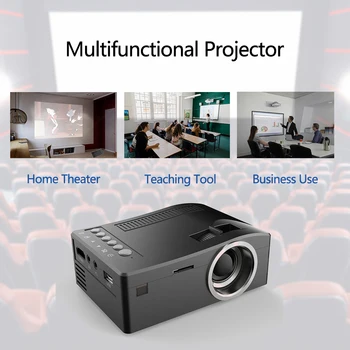 

UC18 Mini Portable LCD Projector 400 Lumens LED Video Projection Machine for Family Education School Business Use Home Theater