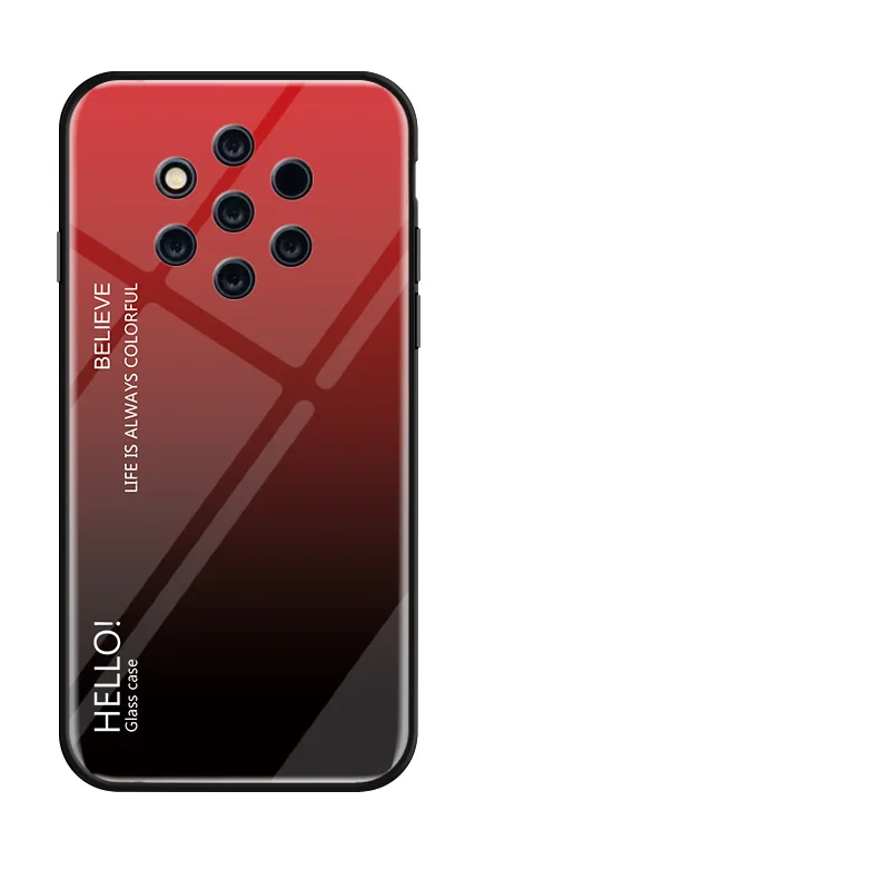 Красный Постепенная замена стеклянный чехол для телефона Nokia 7 1 7,1 3,1 Plus TA-1046 9 8 Sirocco X71 X7 4,2 полная защита бампер чехол для телефона - Цвет: Красный