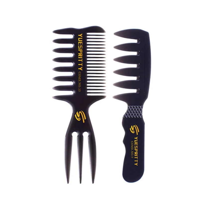 2021 new men's retro oil head wide tooth comb beard template comb styling hair brush, beard oil comb men's styling tool
