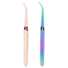 1 шт. изогнутые прямые кости радужные розовые форменные плоскогубцы игла зажим инструмент для маникюра декоративный Маникюр Макияж инструмент для маникюра