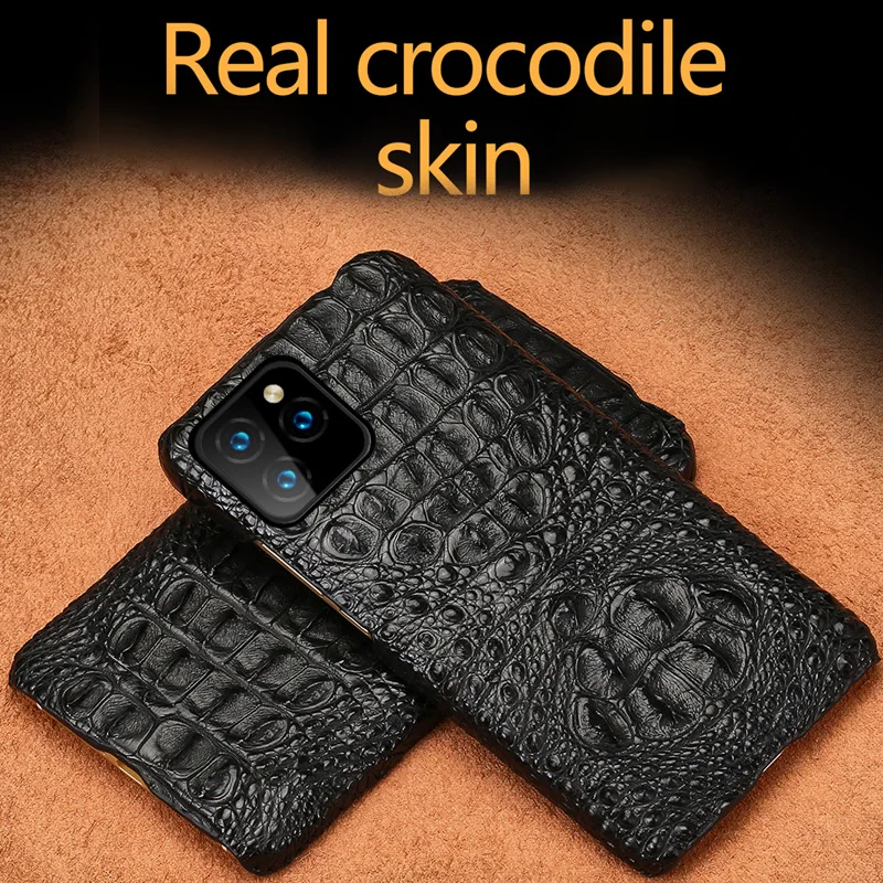 Чехол из натуральной крокодиловой кожи для iphone 11 pro max, оригинальная кожаная задняя крышка для iphone 11, чехол xr xs max 7, 8, coque fundas