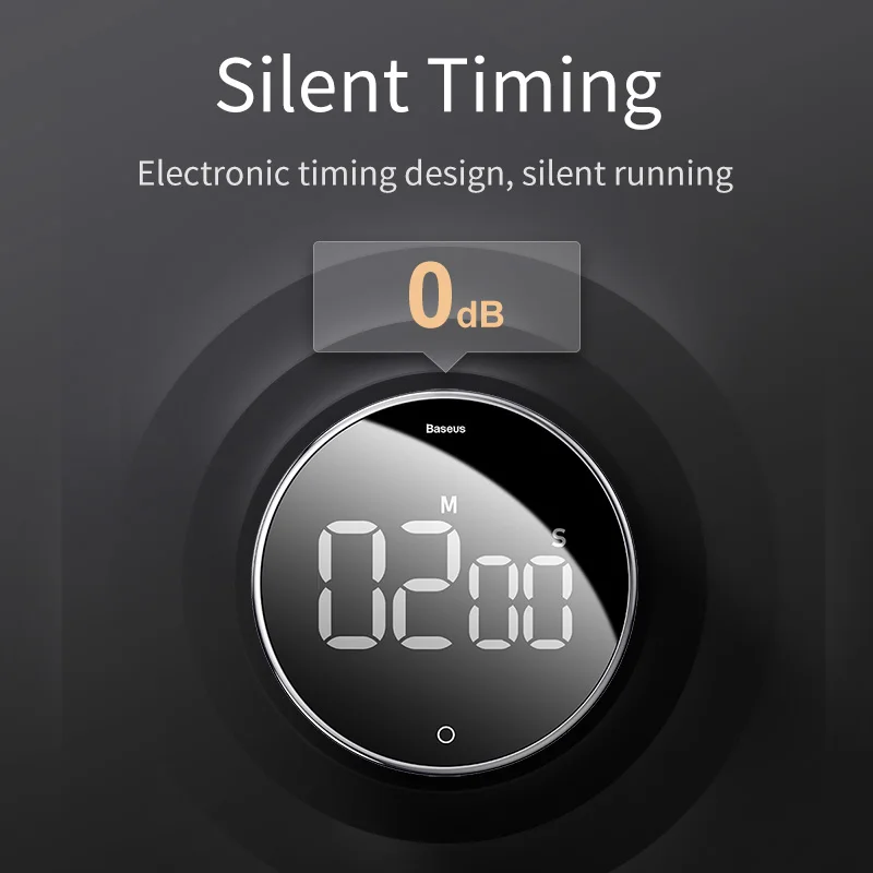 Baseus LED Digital Kitchen Timer For Cooking Shower Study Stopwatch Alarm Clock Magnetic Electronic Cooking Countdown Time Timer Baseus LED Digital Kitchen Timer For Cooking Shower Study Stopwatch Alarm Clock Magnetic Electronic Cooking Countdown Time Timer