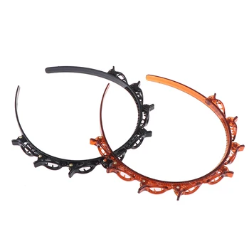 

2PCS Fashion Double Layer Bangs Clip Headband Hairbands Hairdressing Hairpin Hair Accessories Double Bangs Hairstyle Hairpin