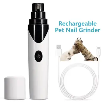 

USB Rechargeable Pet Nail Grinder Dog Electric Nail Clippers Painless Cat Paws Nail Cutter Grooming Trimmer Big Small for Dogs