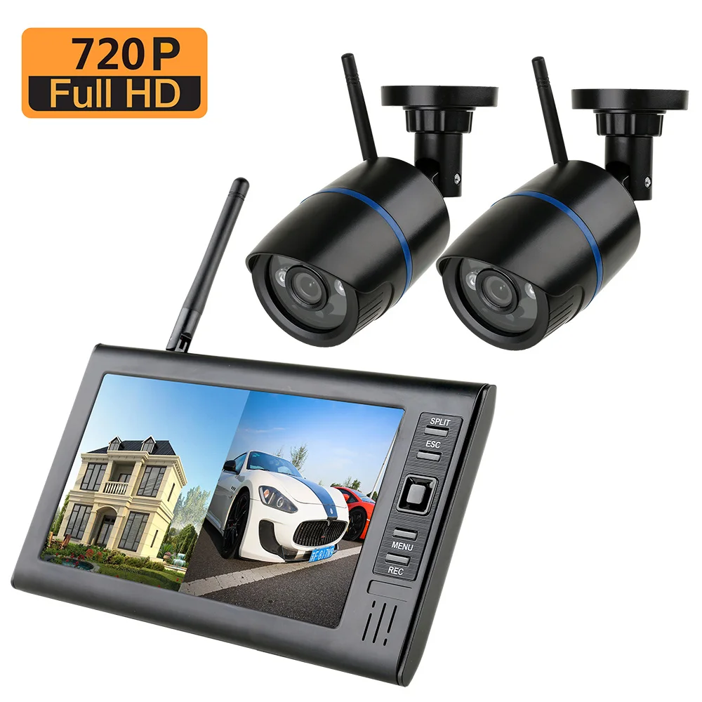 7-дюймовый TFT ЖК-монитор 2 4G 4CH цифровой фотографический комплект DVR система