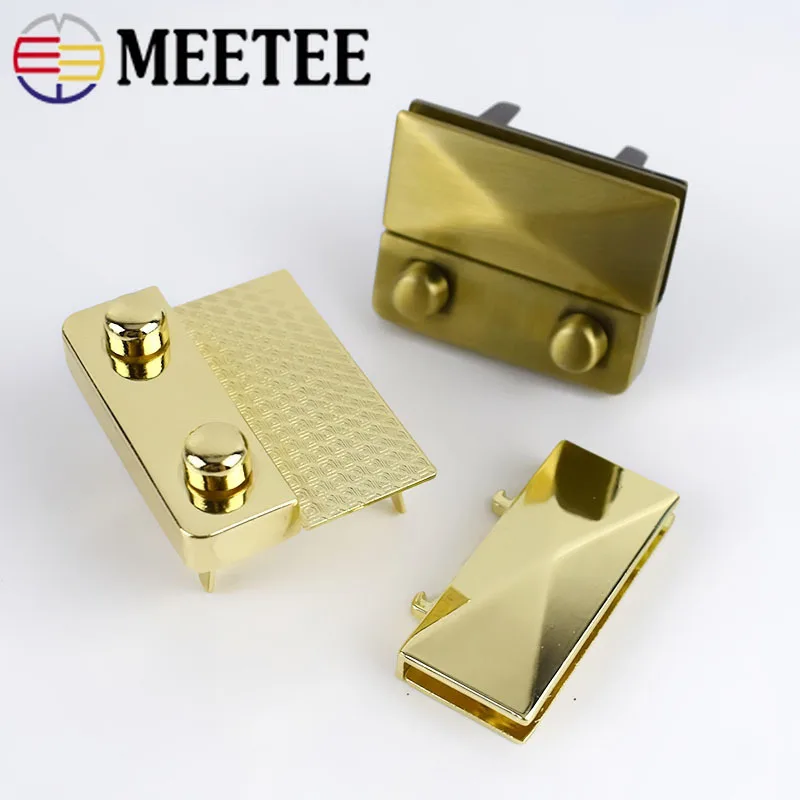 Meetee 44x35 мм, женская сумка с металлическими замками и пряжкой, модный Толкаемый защелкивающийся замок для сумки, кошелька, сделай сам, сменная застежка