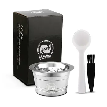 

Stainless steel Refillable Coffee Capsule Pod Filter Dripper Tamper Compatible with cafissimo Coffee Machine