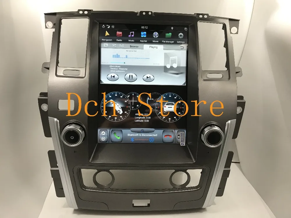 12,1 вертикальный Тесла стиль Android 8,1 автомобиля DVD gps для Nissan Patrol 2010 2011 2012 2013 навигации PX6