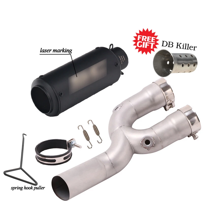 Для MT10 мотоциклетная выхлопная полная система Mid link Pipe Slip on Escape глушитель с DB killer для MT-10