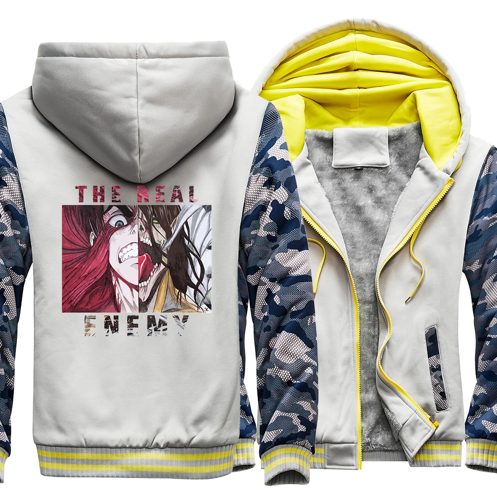 

Attack On Titan The Real Enemy Print Unisex Hood High-Quality Brand Casual Hooded Fashion Outdoor Clothe Oversize Hoodie Anime