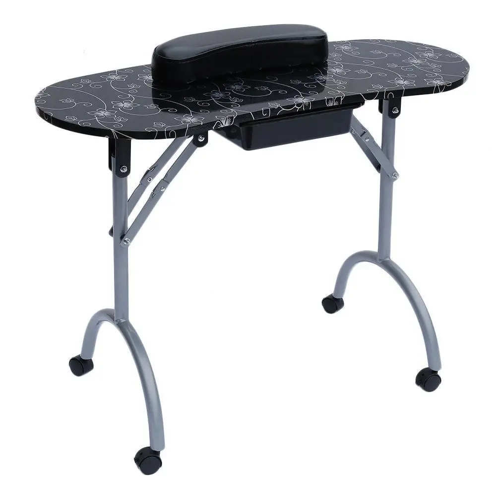 Table de manucure portable Table à ongles pliable bureau de manucure avec  accoudoir et