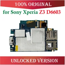 Оригинальная разблокированная материнская плата для sony Xperia Z3 D6603, 16 ГБ для sony Z3 D6603 логическая плата с системой Android