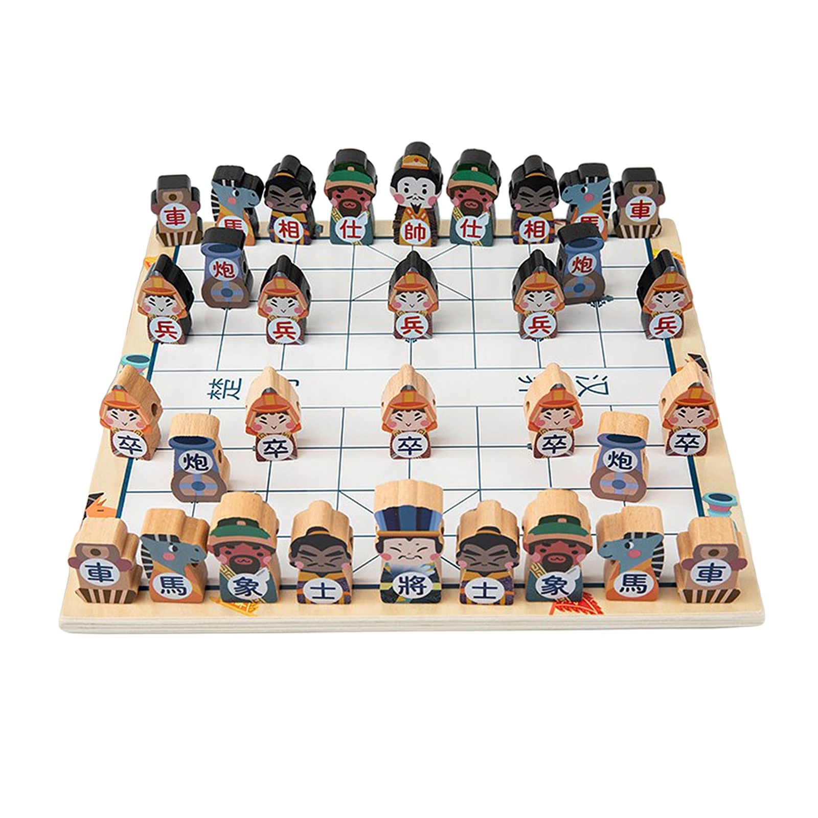 Traditional Chinese Xiangqi Chess Game Romance of The Three Kingdoms Chessman Set Tabletop Games 2 Players for Kids
