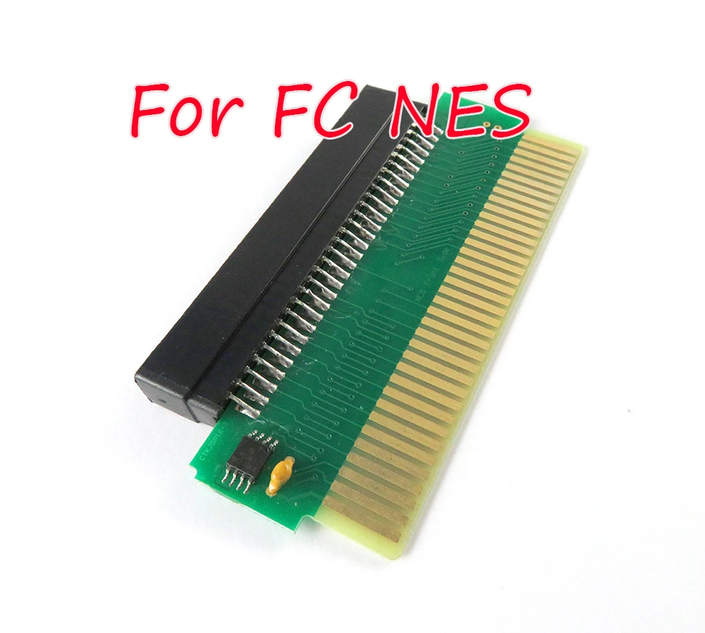 1pc For Famicom FC 60 Pin to NES 72 Pin FC NES CART LABEL SIDE Adapter Converter PCBA with CIC chip installed